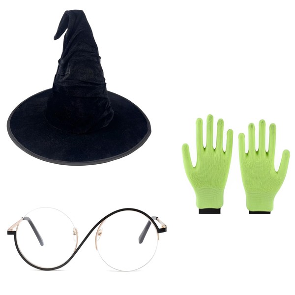 YSBCNK 3 pcs sets Wicked Costumes Witch Hat Set, Wizard