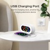 REACHER Kids Alarm Clock with USB Charger, Dimmable Rainbow LED