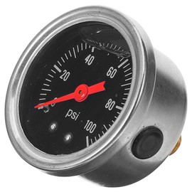 iplusmile Gasoline Pressure Gauge Fuel Gauge Car Modification Gas Pressure Testing Gauge (1/8NPT, 0-100psi)