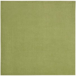 HomeRoots 5' X 5' Green Square Non Skid Indoor Outdoor Area Rug