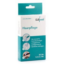 CLICswab® Haarpflege, Haarwuchsserum für Augenbrauen – Fördert das natürliche Haarwachstum von Augenbrauen, Stärkt und pflegt mit natürlichen Inhaltsstoffen, Für vollere Augenbrauen, 20 Stk.