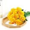 Laelfe 12 PCS Artificial Flowers Roses Silk Flowers Fake Long