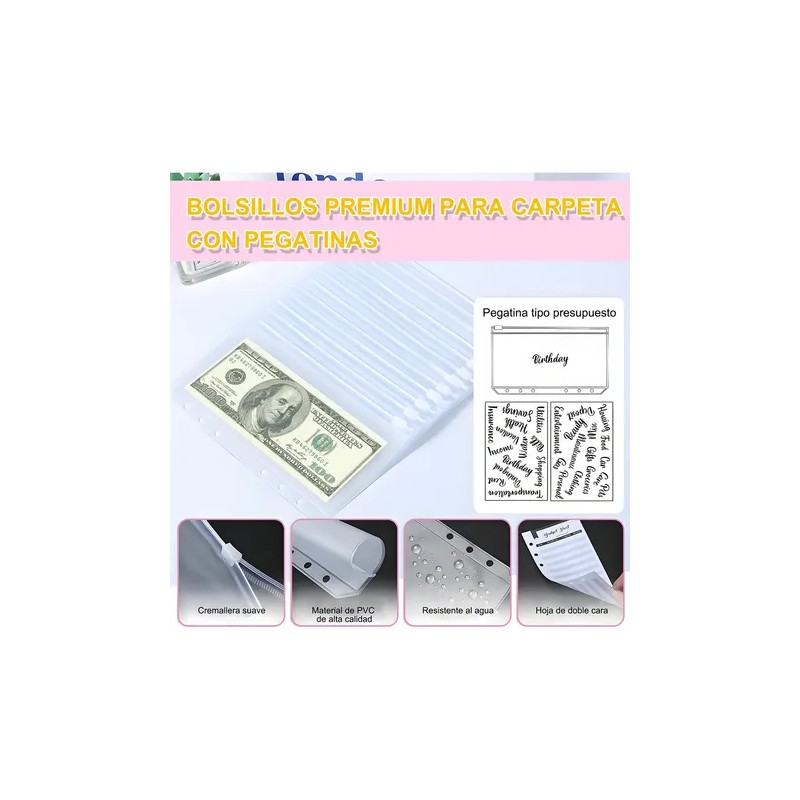 Bolsa De Carpeta Con Cremallera Carpeta A6 Organigasto