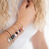 happymaker - Rosenquarz Armband Damen, handgemacht Edelstein Wickelarmband rosa mit