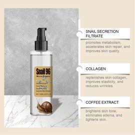 Face Serum Snail Mucin Toner Skin Care, Hydrating Serum for Face with Snail Secretion Filtrate, Skin Renewal Boosting Facial Toner Anti Aging Serum Glow Recipe Toner, 2pcs