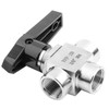 3 Way Ball Valve Stainless Steel Female BSPP Flow Control