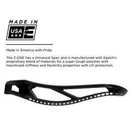 Epoch Integra Z-One Unstrung Lacrosse Head for Attack/Midfield with Knot Lock Technology, Black