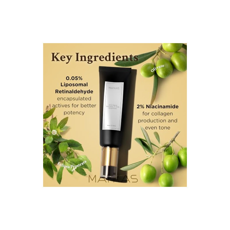 MATKAS Korean 0.05% Retinal Anti Aging Night Moisturizer for Face