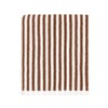 Yard Hebden Striped Cotton Hand Towel - Pecan - 50x100cm