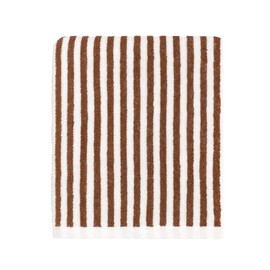 Yard Hebden Striped Cotton Hand Towel - Pecan - 50x100cm