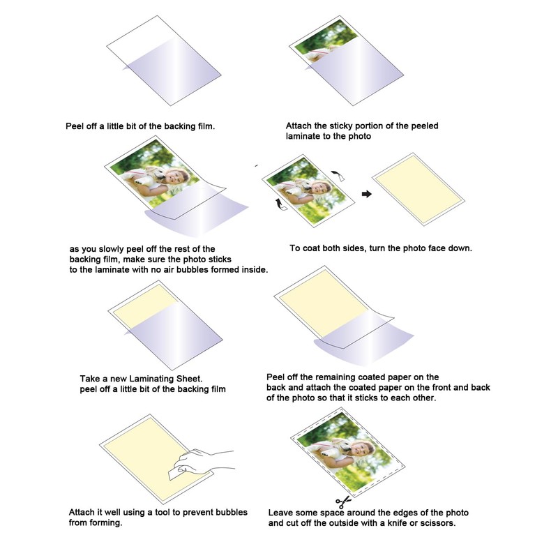 Pack of 24 Self-Adhesive Laminating Sheets 9x12 – Letter Size,