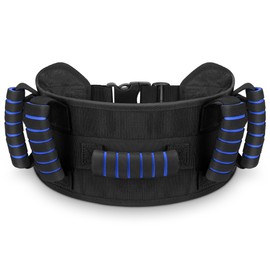 Silimore Gait Belt for Seniors with Handles, Gate Belts Medical for Elderly Physical Therapy Transfer Belt for Lifting Seniors,Patients,Disabled(Blue)
