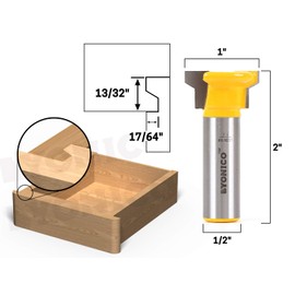 Yonico Router Bits Drawer Front Joint Reversible 1/2-Inch Shank 15033