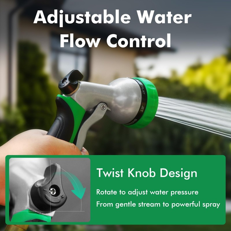 RESTMO Garden Hose Nozzle, Heavy Duty Metal Water Hose Nozzle