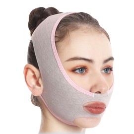 Goody 2's V-Line Face Lifting Tape - Reusable Beauty Face and Chin Lift Mask for Men and Women, Soft High-Elastic Fit, Depuffing and Skin Tightening, Double Chin Strap, Sagging Skin Relief