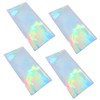 KONTONTY Plastic Tablecloth Set Iridescent Foil 4pcs Perfect for Wedding