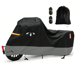 Motorcycle Cover for Trike - Waterproof Outdoor 420D Oxford Fabric Cover - Fits Honda Gold Wing, Harley Tri Glide & Freewheeler