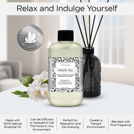 AROMA COUNTRY White Tea Luxury Essential Oils for Diffuser Oil Refill & Air F...