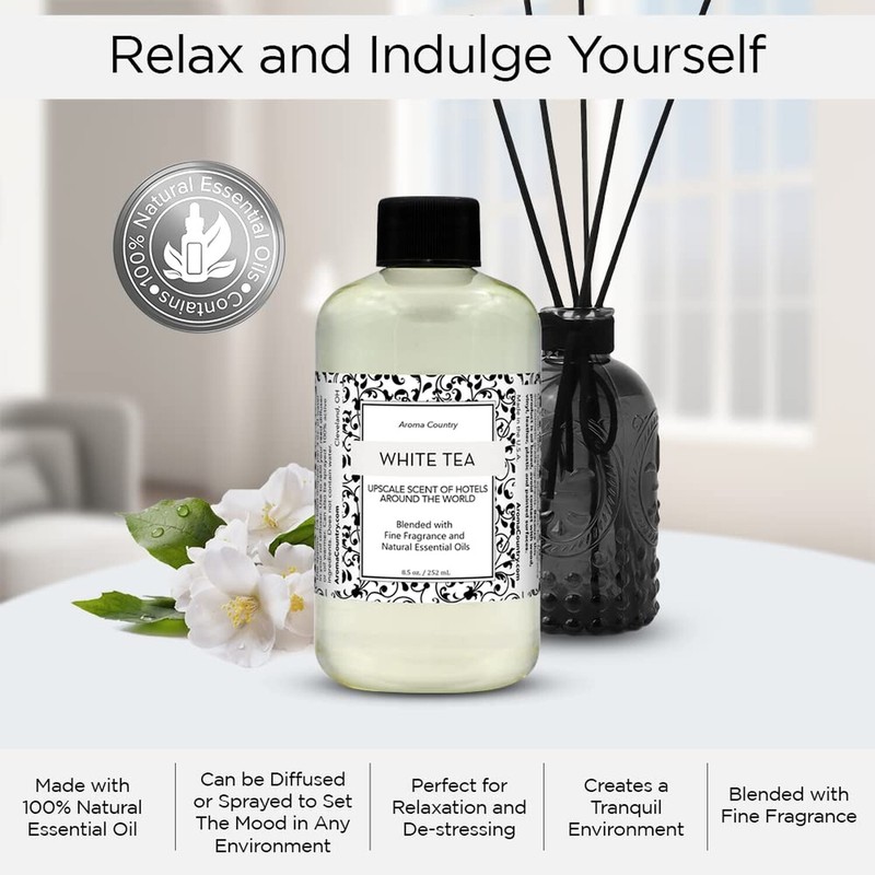 AROMA COUNTRY White Tea Luxury Essential Oils for Diffuser Oil