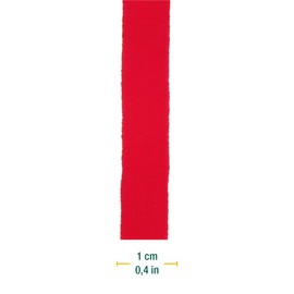 Halbach Seidenbänder Cotton Ribbon 10 mm x 30 m, Ribbons for Crafts Sold by The Metre, Fabric Ribbon for Decorations, Woven Ribbon 100% Cotton DIY Crafts, Bias Tape Sewing Work, Colour: Red, 24500