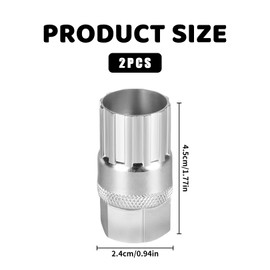 Toumett 2 Pcs Cassette Removal Tool,Bicycle Freewheel Remover,Bottom Bracket,Bike Crank for Shimano,Carbon Steel Lockring for Mountain, Compatible with Sunrace Sram Dnp 6 7 8 9 10 11 Speed & Repair