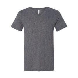 Bella+Canvas Comfortable V-Neck Jersey T-Shirt, Medium, Asphalt Slub