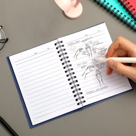 FLYING EAGLE Premium 4x6 Small Spiral Notebook 3 Pack A6 Mini Journal Plastic Hardcover 8mm Ruled Notebook 3 Color 468 Pages for School Work