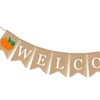 SWYOUN Burlap Welcome Banner with Pumpkin Sign Gender Reveal Baby