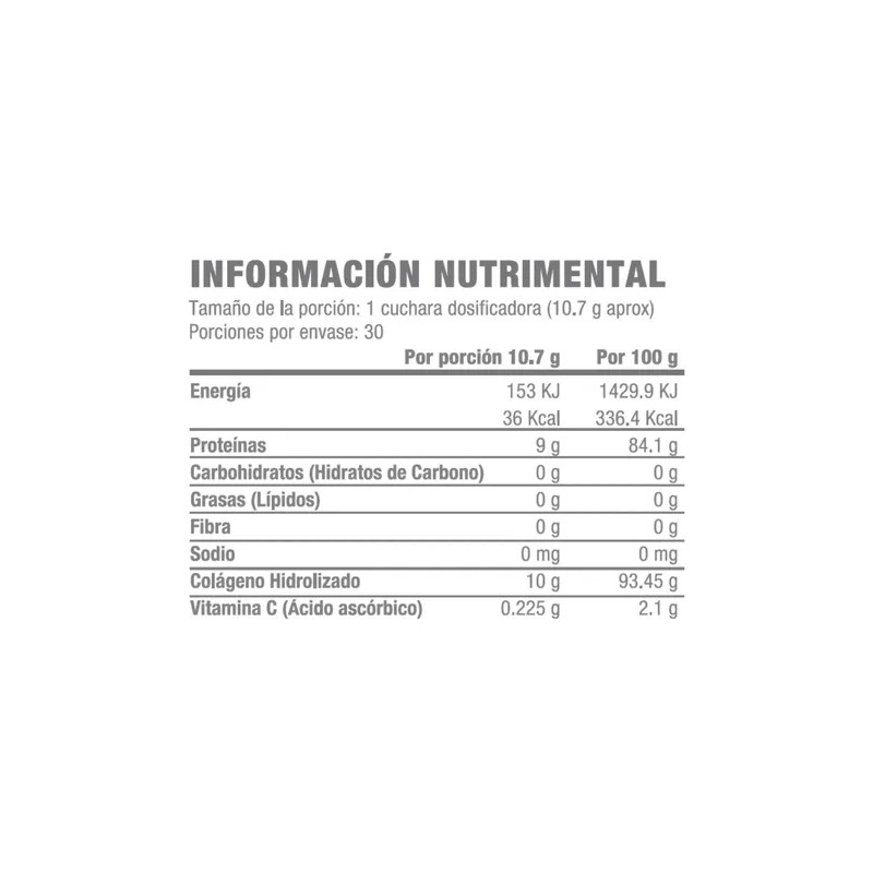 Colágeno Hidrolizado De 320g Para 30 Porciones Sabor Naranja