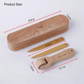 4Pcs Tailor's Clapper Set, Hardwood Seam Presser Tool for Quilter Pressing & Flattening, Sewing Wood Clapper