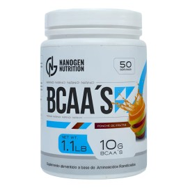 Bcaas Nanogen Nutrition 500g 50 Servicios 2:1:1 Aminoácidos