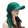 ZLYC Women's Summer Chemo Headwear with Brim Visor Pre-Tied Lightweight