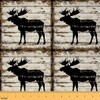 Feelyou Moose Upholstery Fabric by The Yard, Farmhouse Wild Moose