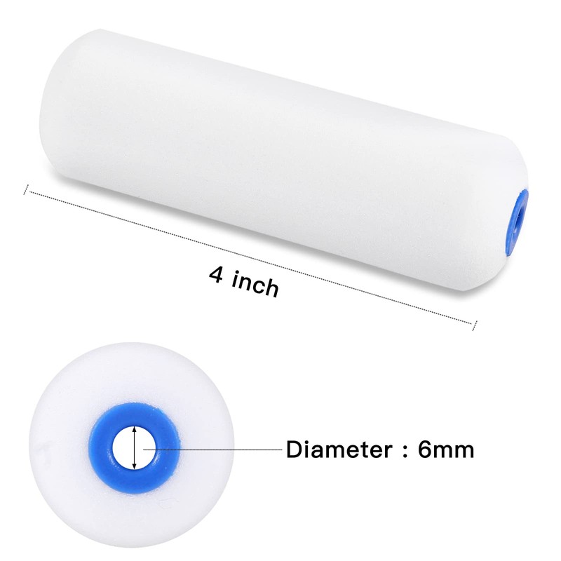 Mister Rui Foam Paint Roller, 30 Pack, 4 Inch Small