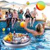 MTINRNI Pool Drink Holder, Inflatable Drink Holder with 8 Holes,