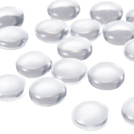 PH PandaHall 20pcs 14mm Half Round Flat Back Clear Glass Dome Cabochons for Photo Pendant Craft Jewelry Making