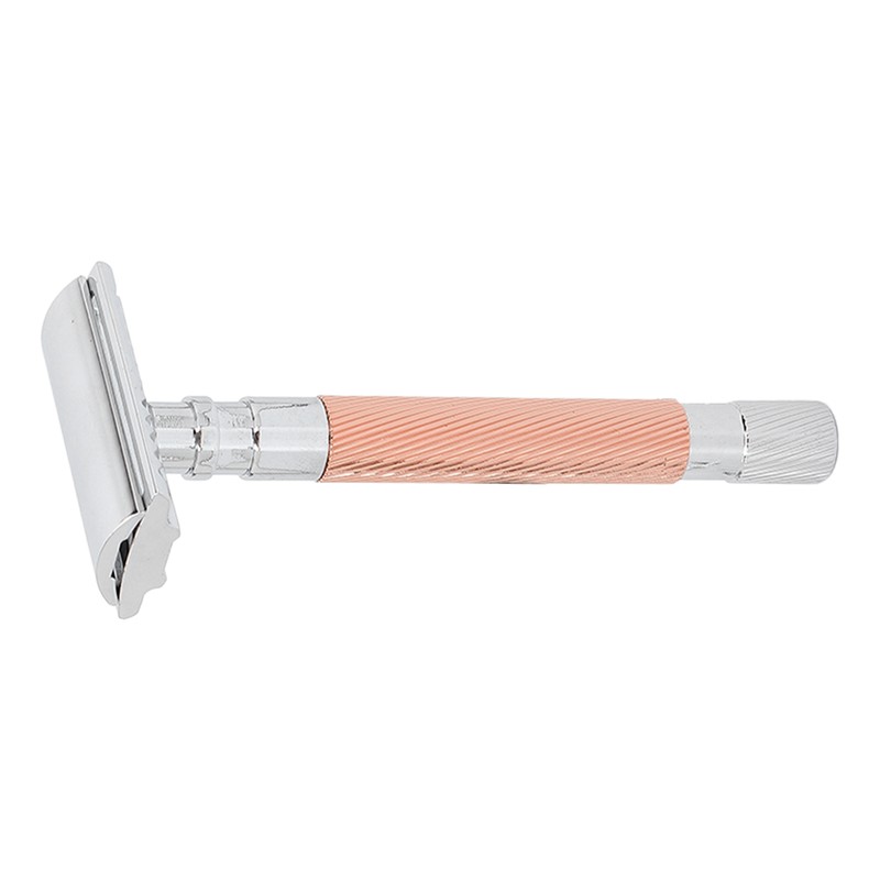 Double Edge Safety Razor Long Handle Zinc Alloy Manual Safety