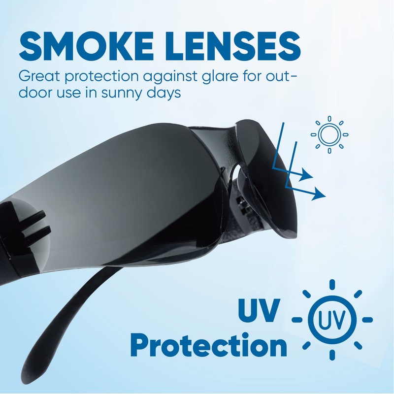 amoolo Tinted Safety Glasses Bulk of 24, Protective Safety Sunglasses,