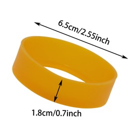 ONLYKXY 3pcs Silicone bottom pad for thermos cup 6.5CM OD 6.1CM ID Holder Insulation Mat Non-Slip Cup Mug Coaster (Transparent Orange)