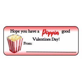 Unbranded 30 Kids Valentines day popcorn stickers labels tags