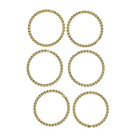 6 14K Gold Filled Twisted Jump Rings 20 Gauge 10mm Closed Connectors