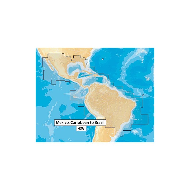 Navionics+ Mexico, Caribbean to Brazil, Black