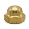 Cap Nuts Brass - #10/32 (3/8" Flats x 11/32" Height)