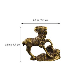 Luxshiny Goat Ornament Chinese Ornaments Animal Figurine Home Goat Decor Desktop Adornment for Wedding Birthday Christmas New Year Party Table Window Wardrobe Bedside