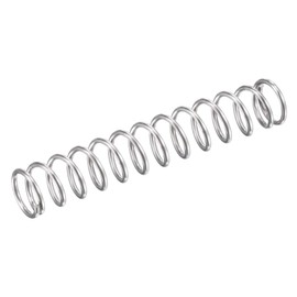 sourcing map Compression Spring, 304 Stainless Steel Compression Springs, Silver Spiral Spring, Steel Spring 9 mm OD 1 mm, Cable Size 9 mm, Compressed Length 50 mm, Length 31.4N Load Capacity, Pack of