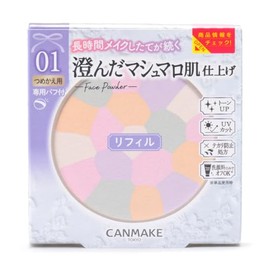 Canmake Marshmallow Finish Powder Abloom Refill, 01 Dearest Bouquet, 0.1 oz (4.0 g), Face Powder Refill, Transparent