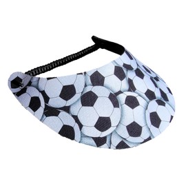 The Incredible Sunvisor Assorted Novelty Designs Perfect for Summer! Made in USA!! (Soccer 4F)