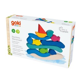 goki 58361 Building Blocks Water World Made of High-Quality Maple Wood Promotes Creativity and Fanatsy Harmonious Colour Design