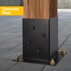(4 PCS) LADECH 4x4 Post Anchor Base with Bottom Drainage