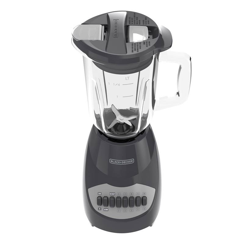 BLACK+DECKER Countertop Blender with 6-Cup Glass Jar, 10-Speed Settings